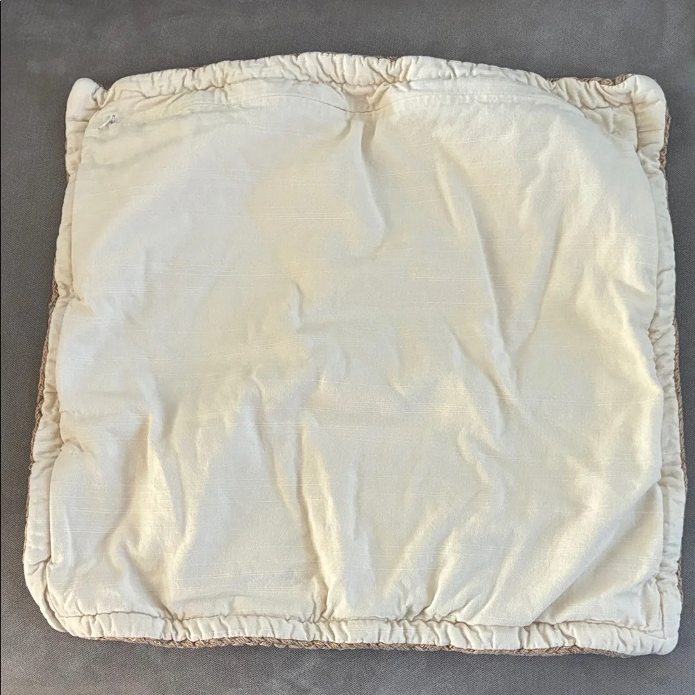 Pottery Barn Floral Fall Colored Floral Leaf Embroidered Pillow Cover